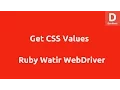 Get CSS Values Watir Webdriver