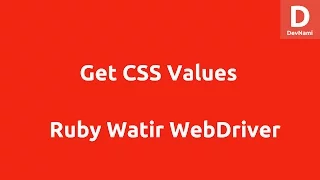 Get CSS Values Watir Webdriver