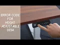 Error Code for FlexiSpot Standing Desk FAQs