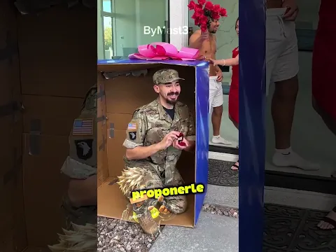🎁💔 Este SOLDADO se escondió en una CAJA para PROPONERLE… pero vio esto
