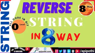 17 Write a java program to reverse each word of a given string APIPOTHI