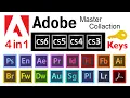 Adobe Master Collection CS6 CS5 CS4 CS3 Keys 4 in 1