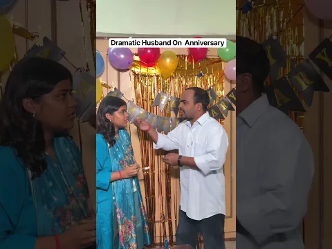 Dramatic husband on anniversary