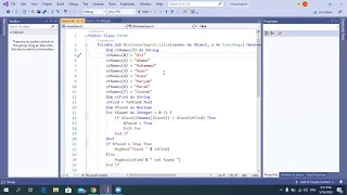 Visual Basic Linear Search