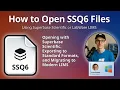 How to Open SSQ6 Files Superbase Scientific Query 6 Database