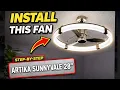 Artika Sunnyvale 28 LED Ceiling Fan Install Made EASY Step-by-Step