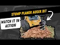 Lowe Stump Auger Bit Stump Removal Demo Faster Than a Stump Grinder