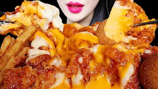ASMR SPICY CHICKEN 맘스터치 핫치즈 빅싸이순살 치킨 EATING SOUNDS MUKBANG