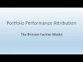 Portfolio Performance Attribution The Brinson-Fachler Model