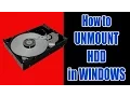 How to unmount d in Windows