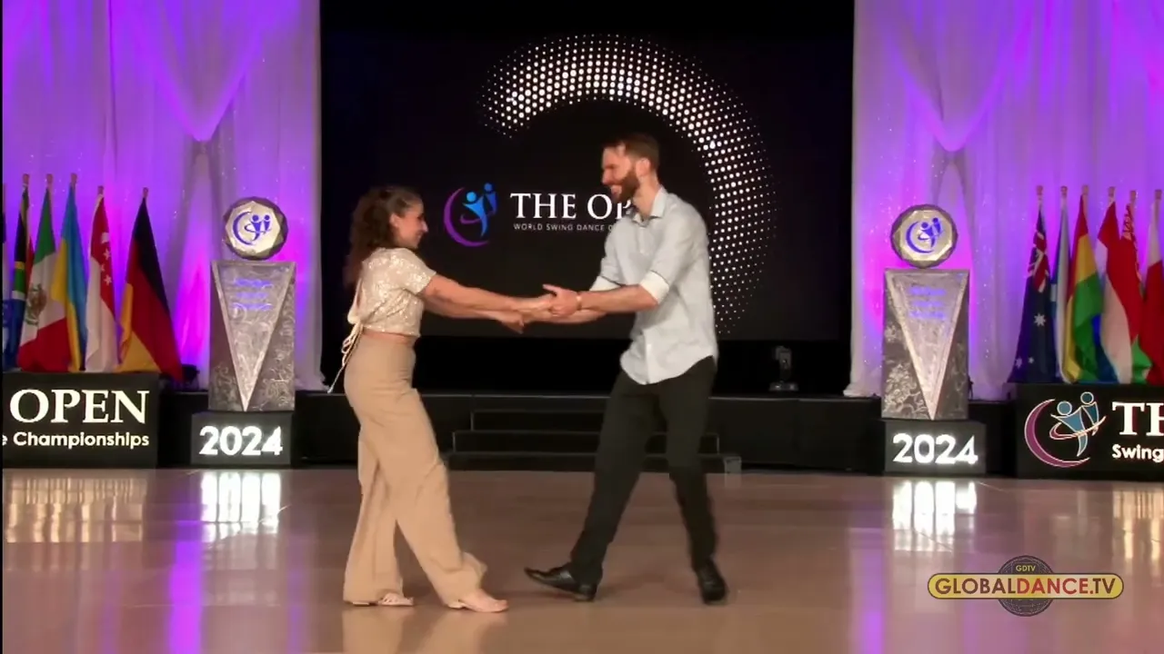 Kevin Kane and Laurena Houhou - 5th Place Jack & Jill Swing - All Star - The Open 2024