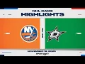NHL Highlights | Islanders vs. Stars - November 18, 2025