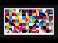 Geometric mosaic vector pattern randomus script Adobe Illustrator