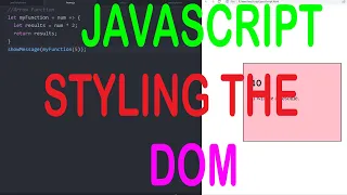 JAVASCRIPT TUTORIALS - STYLING DOM ELEMENTS