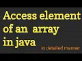 Access element of an array in java