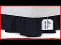 Ruffled Bedskirt Queen Navy Blue 18 Inch Bed Skirt with Platform Fabric