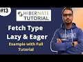 Fetching Lazy Eager in Hibernate Example Fetching technique Hibernate tutorials