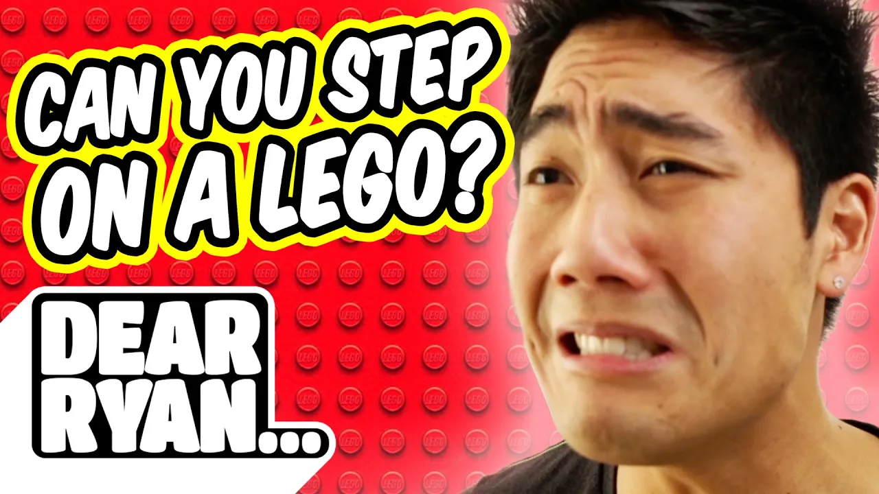Phineas steps on a lego brick