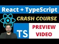 React with TypeScript Crash Course React Crash Course 2022 NAVEEN SAGGAM