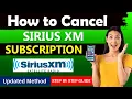 How to cancel Siriusxm Cancel Siriusxm Subscription Plan