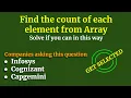 Find Count Of Each Element from Array Java Interview Questions and Answers