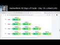 HackerRank 30 Days of Code - Day 15 Linked Lists Python