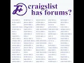 237 Craigslist Has Forums