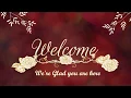 Welcome Red floral Background Motion Loops