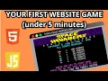 Your first GAME using HTML and JS under 5 minutes SPACE INVADERS BEGINNER TUTORIAL