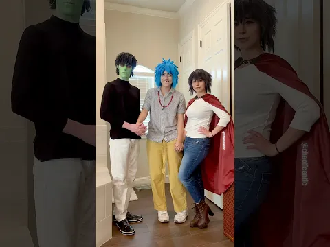Gorillaz cosplay with friends! #gorillaz #music #makeup #costume #cosplay #halloween #cartoon #bff