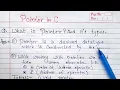 What is pointer and it s types in c pointer in c programming pointers in c