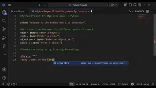 Build a Mad Libs Generator in Python Beginner Project