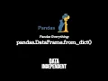 Pandas DataFrame From Dict pd DataFrame from dict