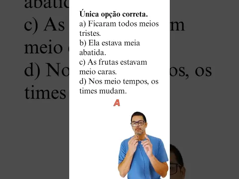176. Concordância nominal da palavra meio  #concursospublicos #portuguêsdozero