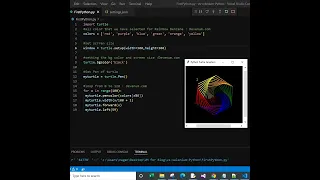 Python turtle draw Rainbow Benzene