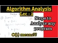 What is O 1 Algorithm Analysis - Lec 2 Time Space complexity GATE Interview DAA
