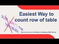 How to get table row count in SQL Server