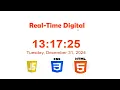 Mini Project Create a Real-Time Digital Clock with HTML CSS and JavaScript