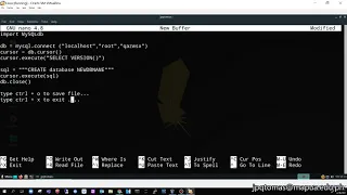 Part 2 - Simple Python script in creating MySQL Database