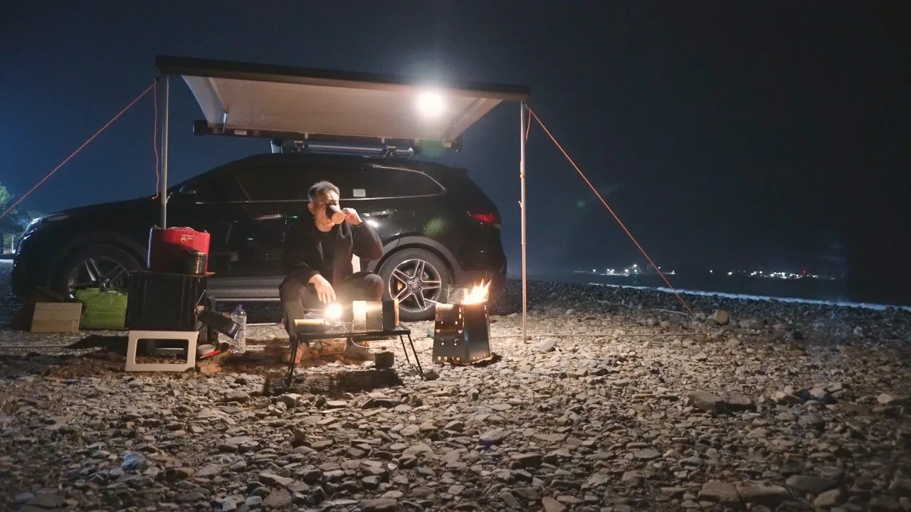 언제와도 좋은  월포해수욕장  간편한차박캠핑/   숯불 노가리 サムネイル