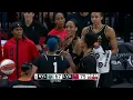 A ja Wilson HELD BACK By Teammates Coach After Push To The Floor Las Vegas Aces vs NY Liberty