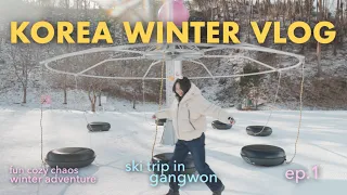 Winter in Korea ☃️ Ski Trip, Snowy Days & Fun Chaos in Gangwon Episode 1 | Korea Travel Vlog