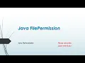 Set File permissions in java core java tutorial