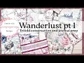 Wanderlust trifold construction and journal prep class 1
