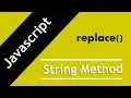 32 Replace Javascript Replace method in Hindi