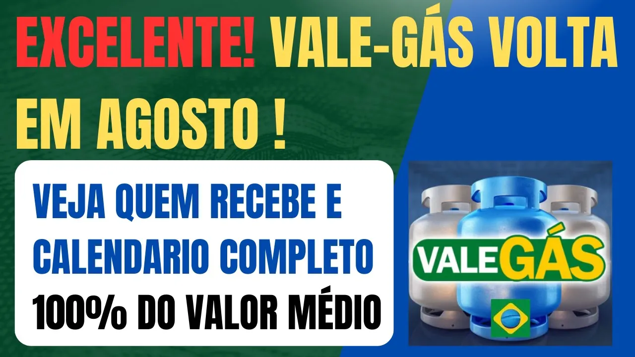 ????????????Volta do Vale Gás, em AGOSTO Uma Boa Notícia Para Milhares de Famílias! ????????????