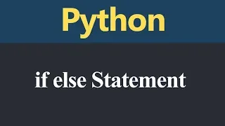 if else Statement in Python Hindi