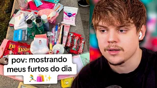 pessoas postando os próprios furtos...