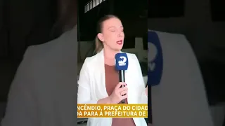 Incêndio atinge Praça do Cidadão e serviços passam a funcionar na Prefeitura #scnoar #incêndio