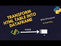 How to Scrape and Transform HTML Table into Pandas DataFrame